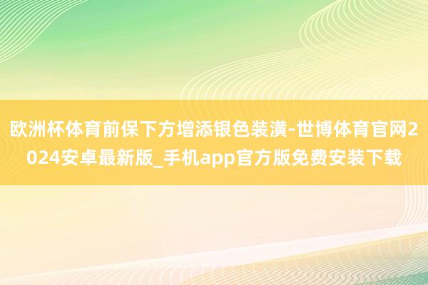 欧洲杯体育前保下方增添银色装潢-世博体育官网2024安卓最新版_手机app官方版免费安装下载