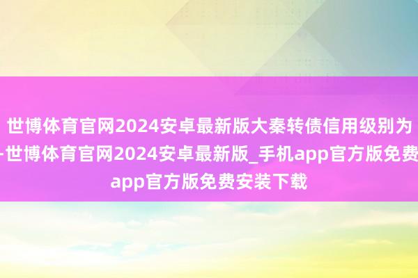 世博体育官网2024安卓最新版大秦转债信用级别为“AAA”-世博体育官网2024安卓最新版_手机app官方版免费安装下载