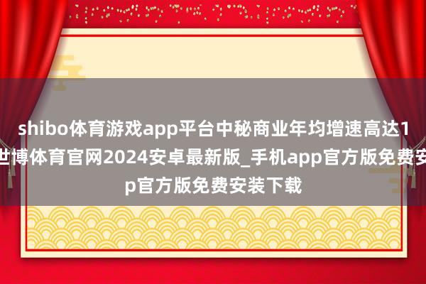 shibo体育游戏app平台中秘商业年均增速高达14.6%-世博体育官网2024安卓最新版_手机app官方版免费安装下载