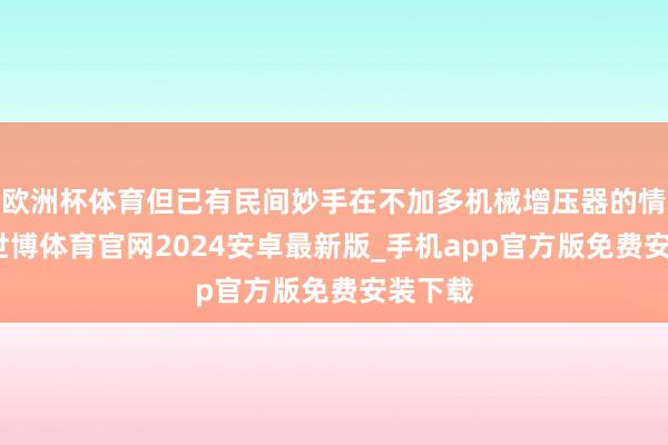 欧洲杯体育但已有民间妙手在不加多机械增压器的情况下-世博体育官网2024安卓最新版_手机app官方版免费安装下载