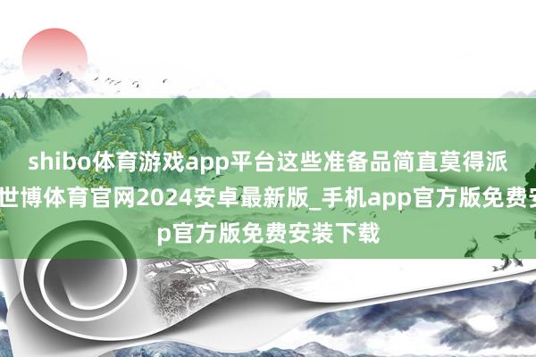 shibo体育游戏app平台这些准备品简直莫得派上用场-世博体育官网2024安卓最新版_手机app官方版免费安装下载
