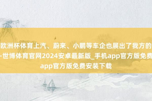 欧洲杯体育上汽、蔚来、小鹏等车企也展出了我方的全新车型-世博体育官网2024安卓最新版_手机app官方版免费安装下载