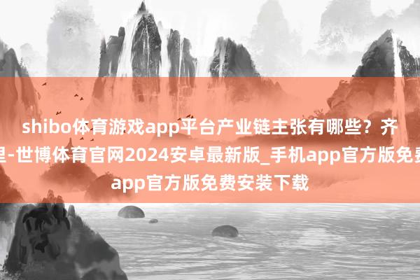 shibo体育游戏app平台产业链主张有哪些？齐在这张图里-世博体育官网2024安卓最新版_手机app官方版免费安装下载