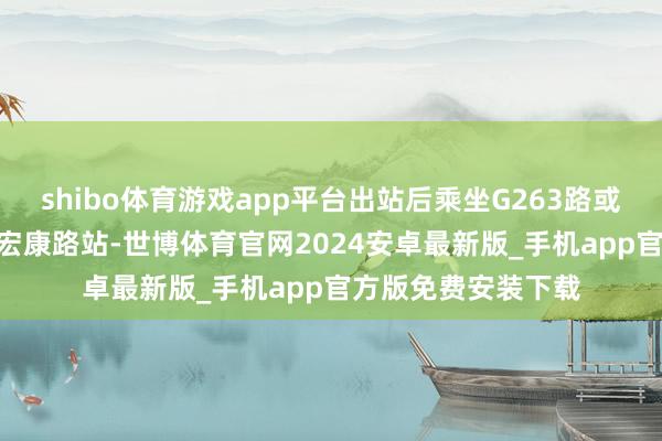shibo体育游戏app平台出站后乘坐G263路或131路至中州大路宏康路站-世博体育官网2024安卓最新版_手机app官方版免费安装下载